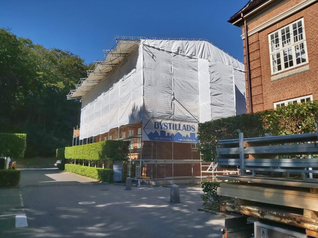 Totaltildækning af bygning